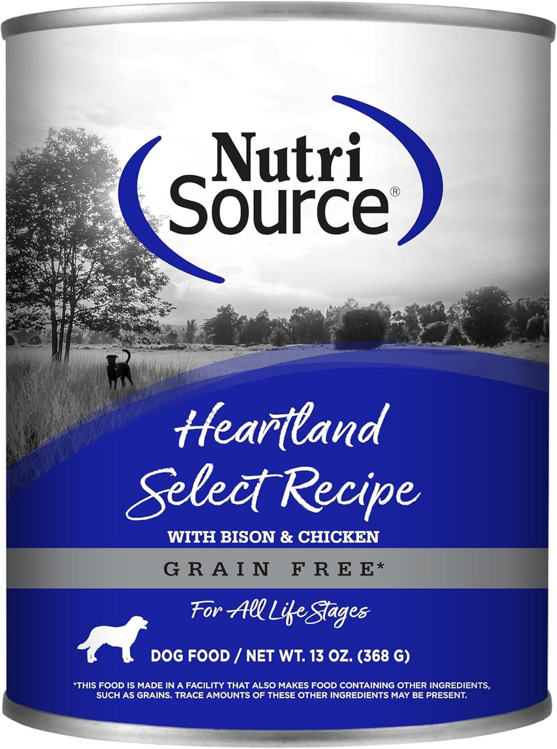 NutriSource Heartland Select Recipe Grain Free Can Dog Food 13 oz single