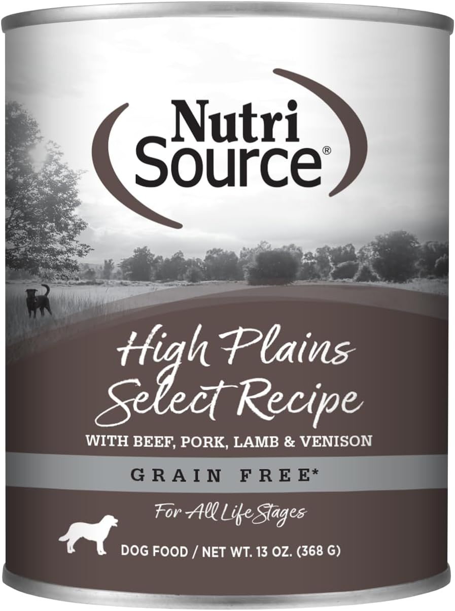 Nutrisource High Plains Select Recipe Grain Free Can Dog Food 13 oz single