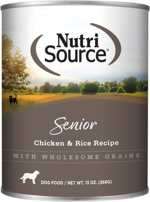 Nutrisource Senior Chicken &amp; Rice Recipe Can Dog Food 13 oz Case of 12