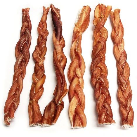 Tuesday&#39;s Natural Dog Company Thick Braided Bully Stick Odor Free 12 inch