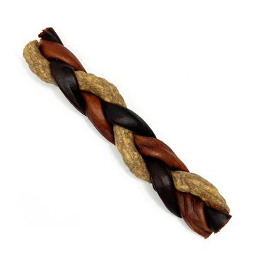 Tuesday&#39;s Natural Dog Company Braided Collagen Stick with Chicken &amp; Beef 6 inch