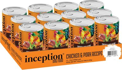 Inception Chicken &amp; Pork Recipe Can Dog Food 13 oz Case of 12