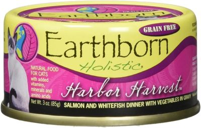 Earthborn Holistic Harbor Harvest Salmon &amp; Whitefish Wet Cat Food 3 oz Case of 24