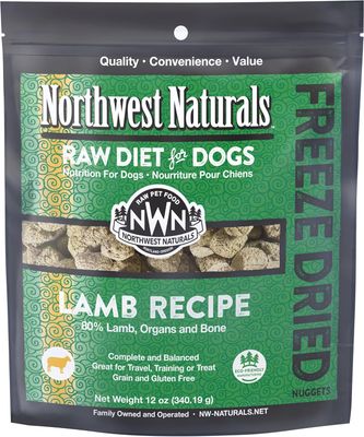Northwest Naturals Freeze Dried Raw Diet for Dogs Lamb Recipe Dog Food 12 oz