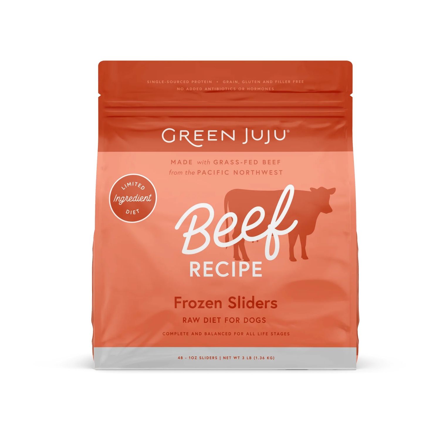 Green Juju Frozen Beef Patties 6 lbs