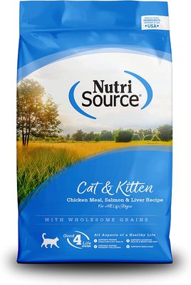 NutriSource Cat &amp; Kitten Chicken, Salmon &amp; Liver, Size: 12 lbs