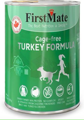 First Mate Cage Free Turkey &amp; Rice Formula Grain Friendly Wet Dog Food 12.2 oz single