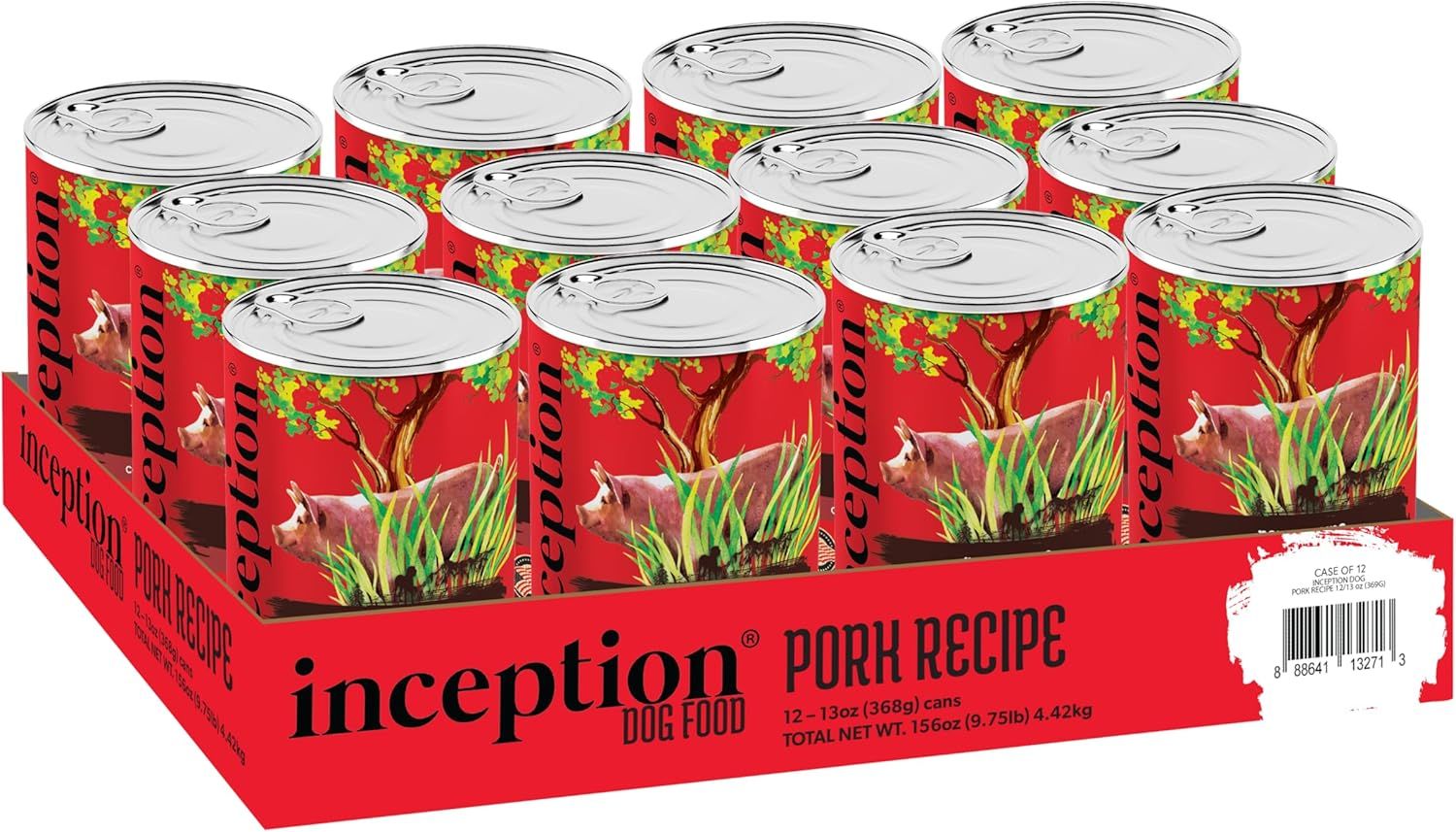 Inception Can Dog Food Pork Recipe 13 oz Case of 12