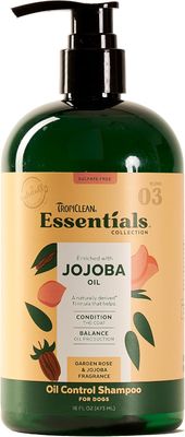TropiClean Essentials Jojoba Oil Shampoo for Dogs 16 oz