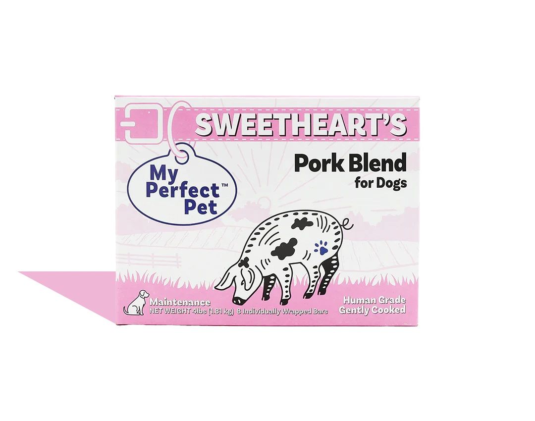My Perfect Pet Dog Food Frozen Gently Cooked Sweetheart&#39;s Pork Blend 4 lbs