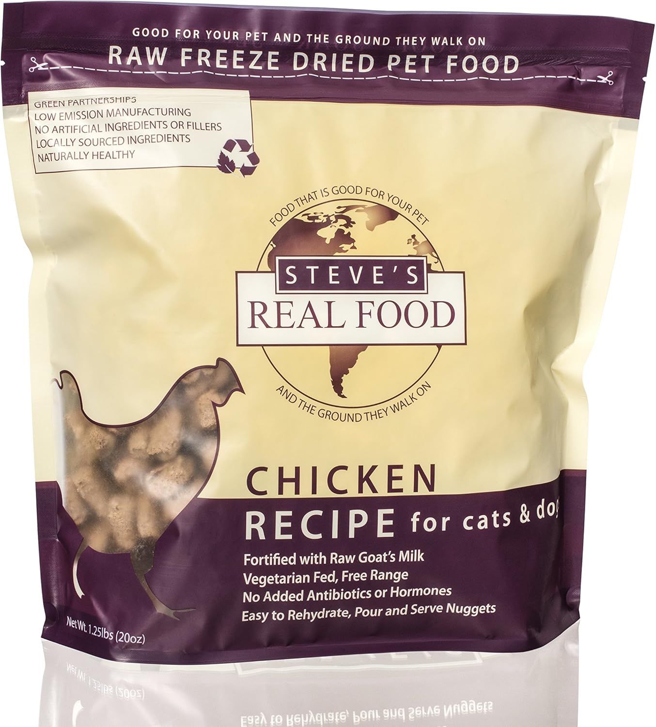 Steve&#39;s Real Food Freeze-Dried Raw Nuggets Chicken 1.25 lbs