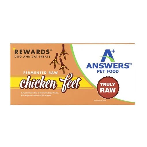 Answers Rewards Frozen Fermented Chicken Feet Dog &amp; Cat Treat 10 count