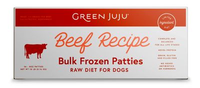 Green Juju Frozen Beef Patties 18 lbs