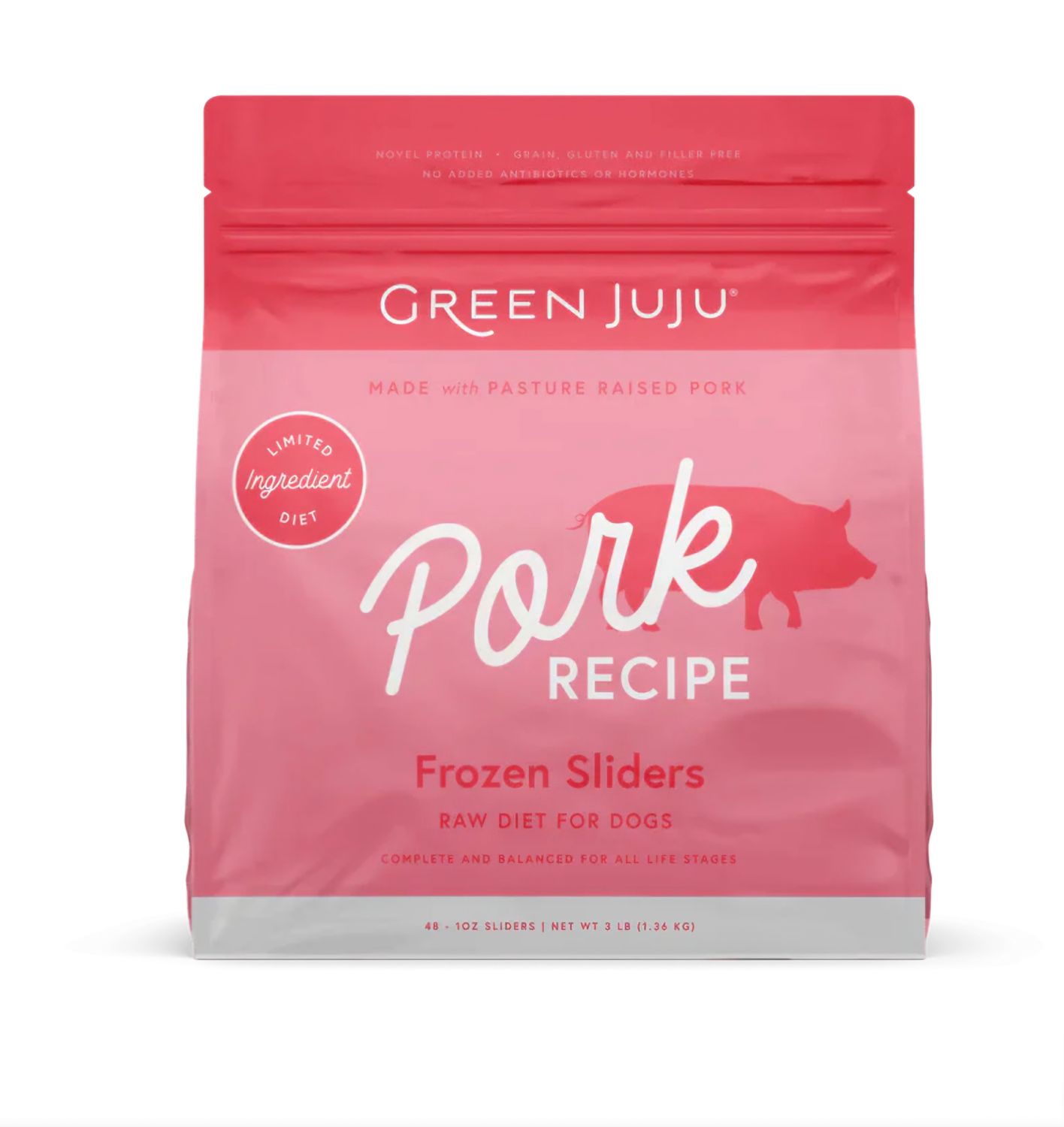 Green Juju Frozen Pork Patties 6 lbs