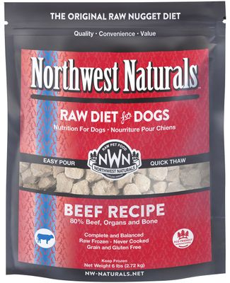 Northwest Naturals Beef Recipe Frozen Raw Dog Food 6 lbs