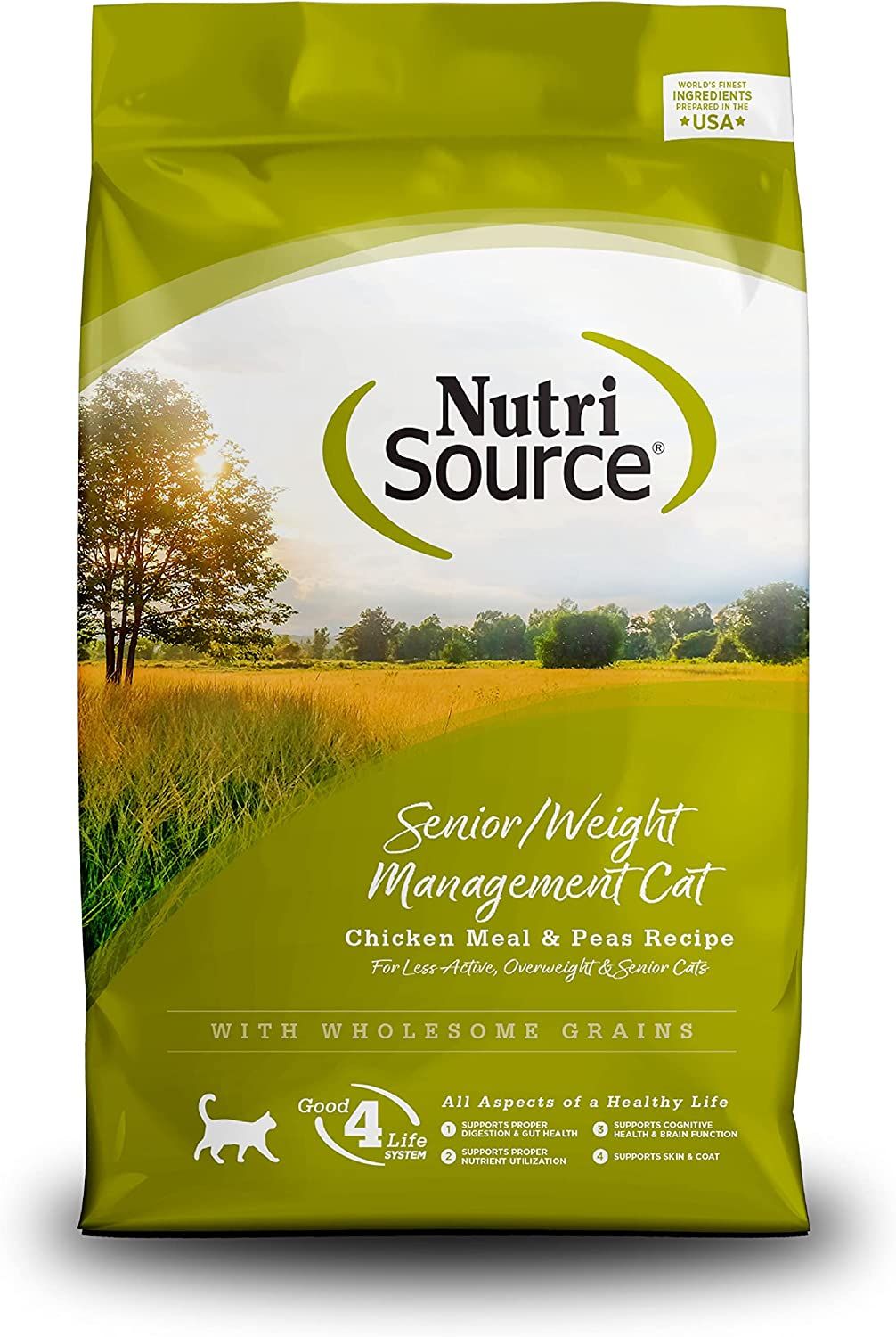 NutriSource Cat Senior Chicken &amp; Rice Weight Management, Size: 12 lbs