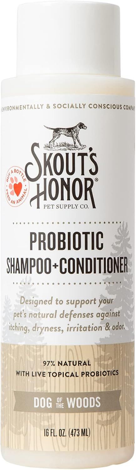 Skout's Honor Dog Grooming Probiotic Shampoo + Conditioner Dog of the Woods 16 oz
