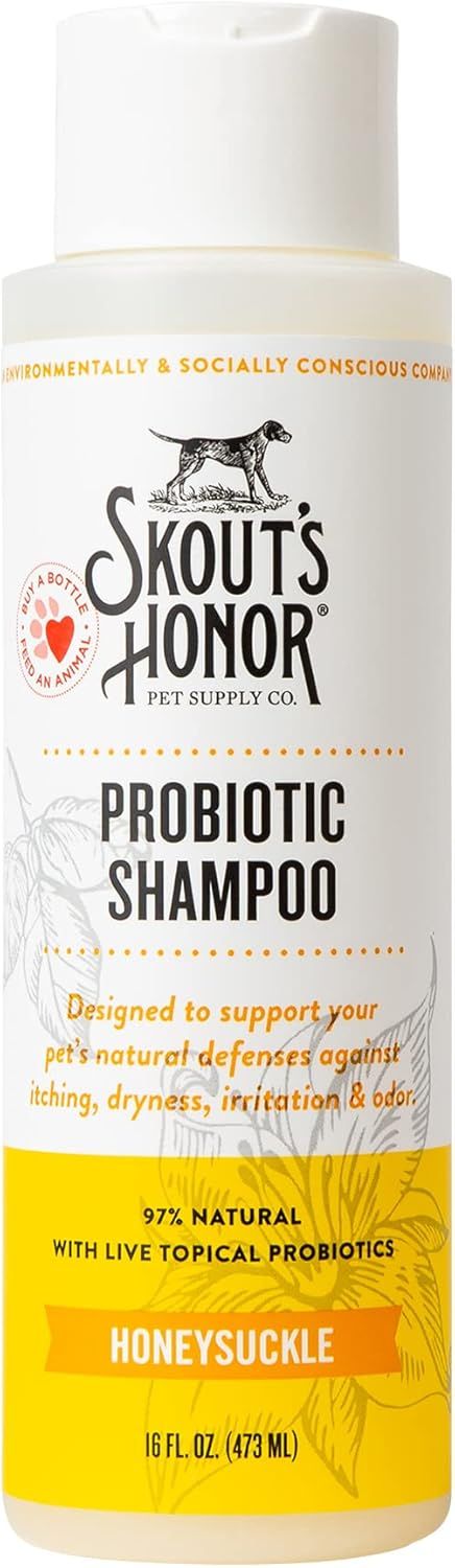 Skout's Honor Dog Grooming Shampoo + Conditioner Honeysuckle 16 oz