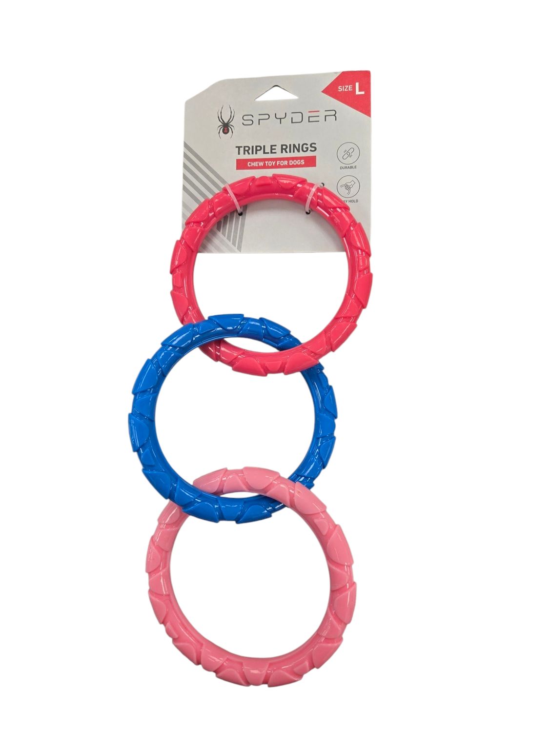Spyder Triple Rings Chew Toy For Dogs Large