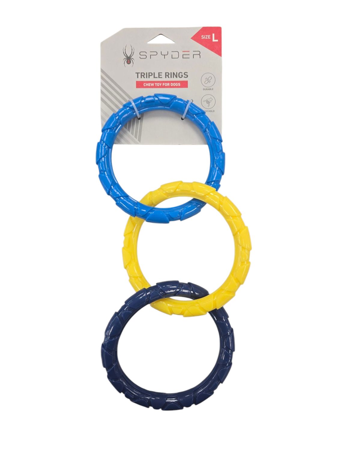 Spyder Triple Rings Chew Toy For Dogs Large