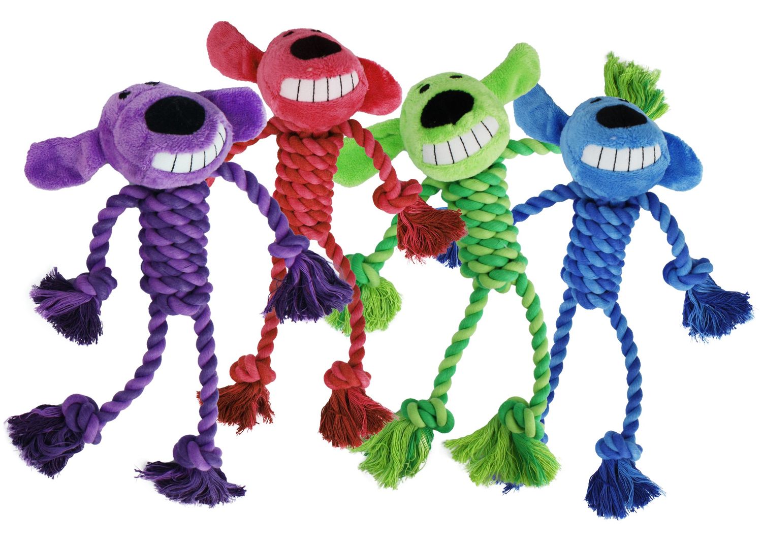 Multipet Loofa Dog with Rope Body Tug Dog Toy 11 inches