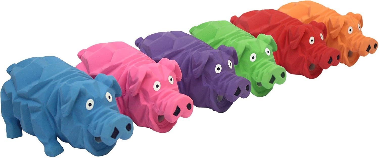 Multipet Origami Pig Latex Dog Toy Large 8 inches
