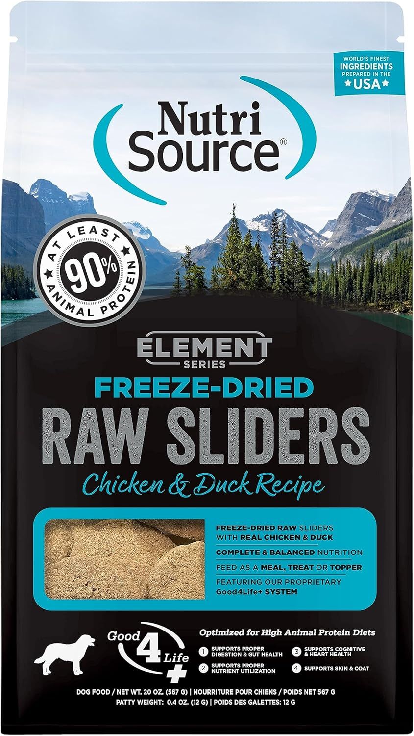 Nutrisource Element Series Freeze Dried Raw Sliders Chicken &amp; Duck Recipe 20 oz