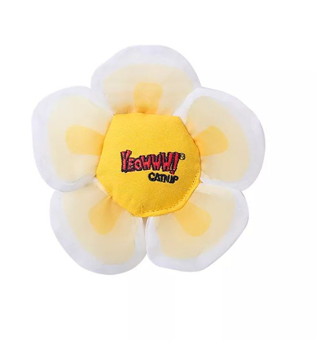 Yeowww Cat Nip White Daisy Flower Top Cat Toy