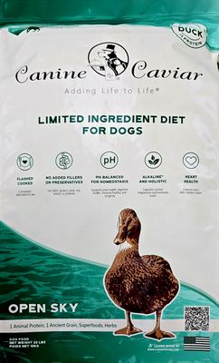 Canine Caviar Open Sky Entrée Alkalizing Holistic Limited Ingredient Diet Dog Food 22 lbs