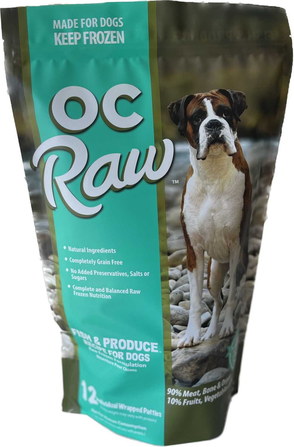 OC Raw Fish &amp; Produce Frozen Raw Dog Food Bulk Box 6 lbs