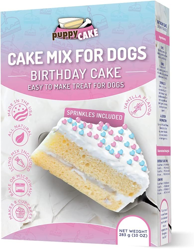 Puppy Cake Birthday with Sprinkles All Natural Cake Mix for Dogs