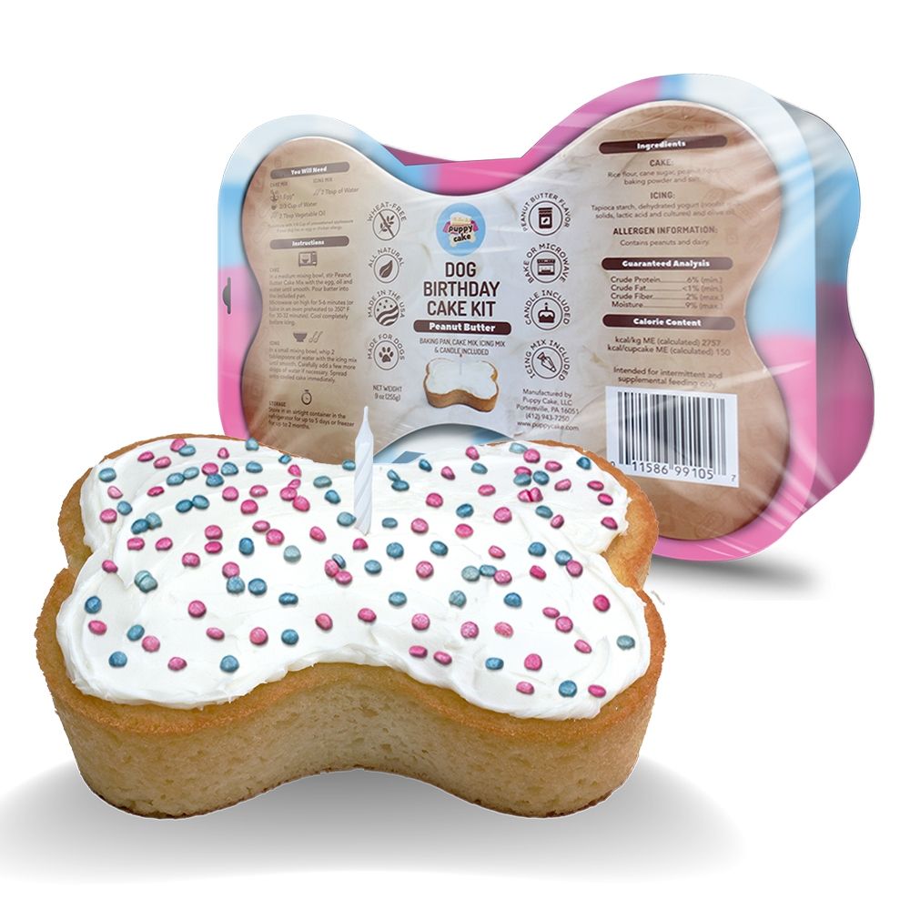Puppy Cake Birthday Cake Kit Peanut Butter