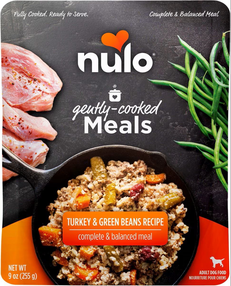 Nulo Gently Cooked Meals Turkey &amp; Green Beans Recipe Wet Dog Food 9 oz Case of 8 single