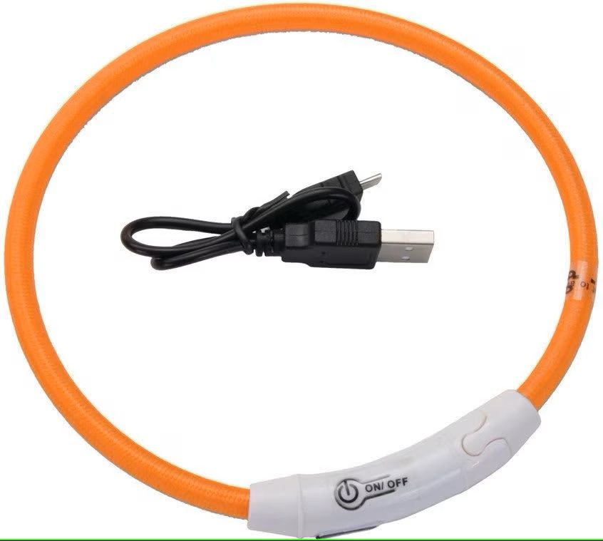 Coastal Collar USB Light-Up Neck Ring 24&quot; Orange