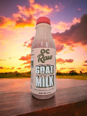 OC Raw Frozen Pure and Simple Pink Goat Milk 16 oz