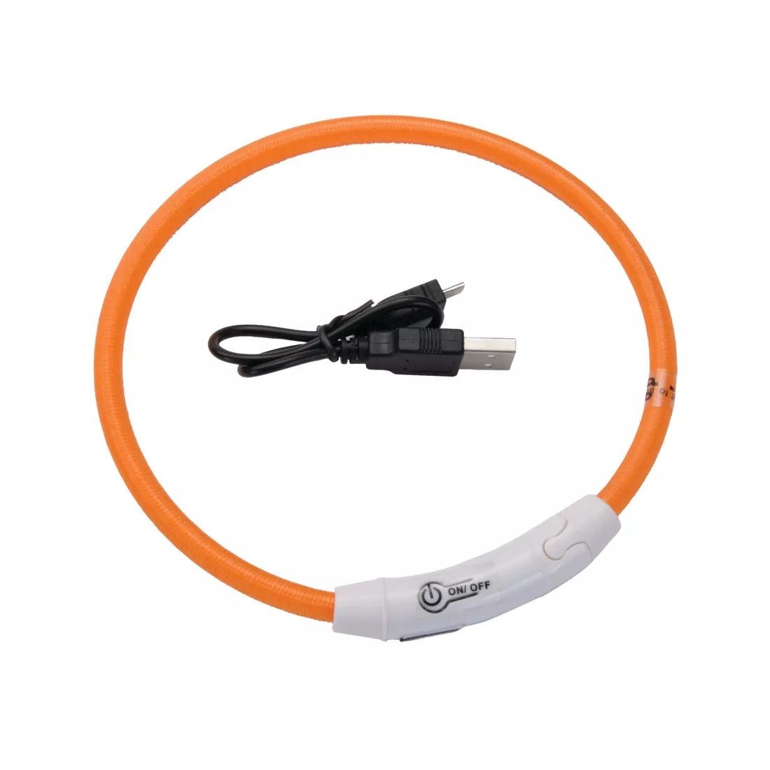 Coastal Collar USB Light-Up Neck Ring 24&quot; Orange