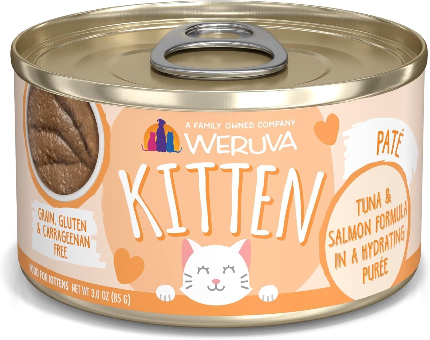 Weruva Kitten Tuna &amp; Salmon Formula in a Hydrating Puree Grain Free 3 oz