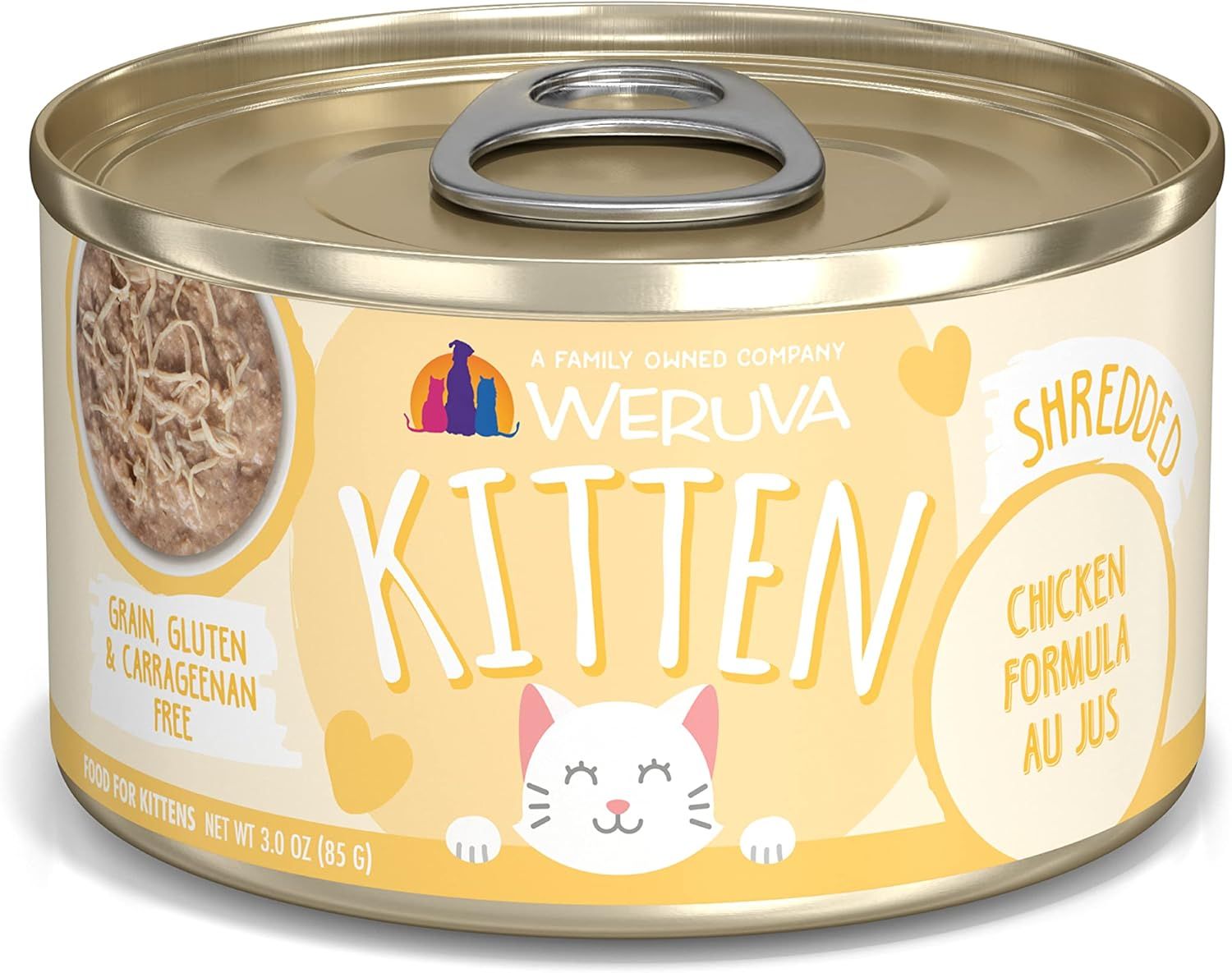 Weruva Kitten Chicken Formula Au Jus Grain Free 3 oz Case of 12 single