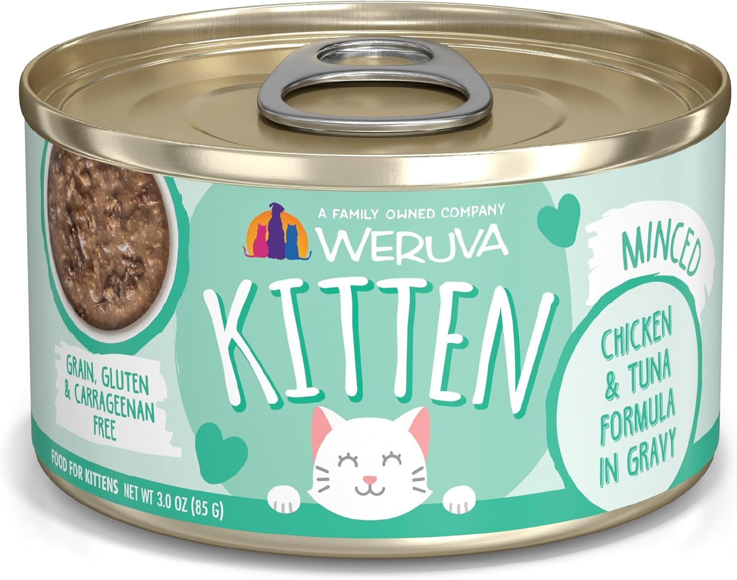 Weruva Kitten Chicken &amp; Tuna Formula in Gravy Grain Free 3 oz