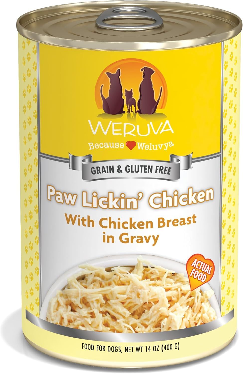 Weruva Paw Lickin&#39; Chicken with Chicken Breast in Gravy Grain-Free 14 oz Case of 12 single