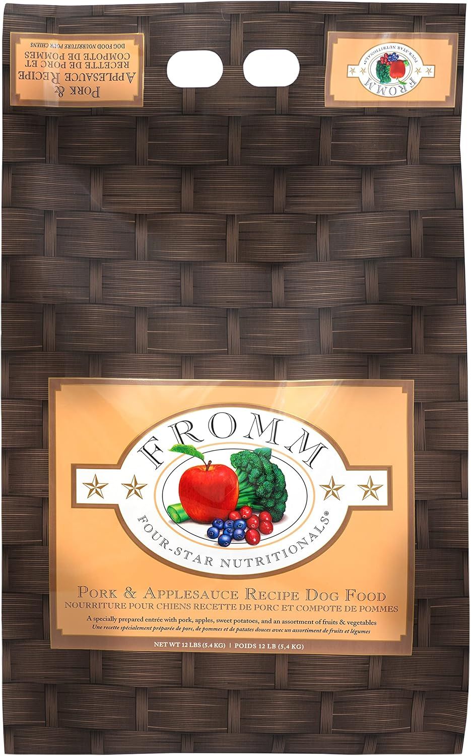 Fromm Four Star Pork &amp; Applesauce Recipe Dog Food 12 lbs