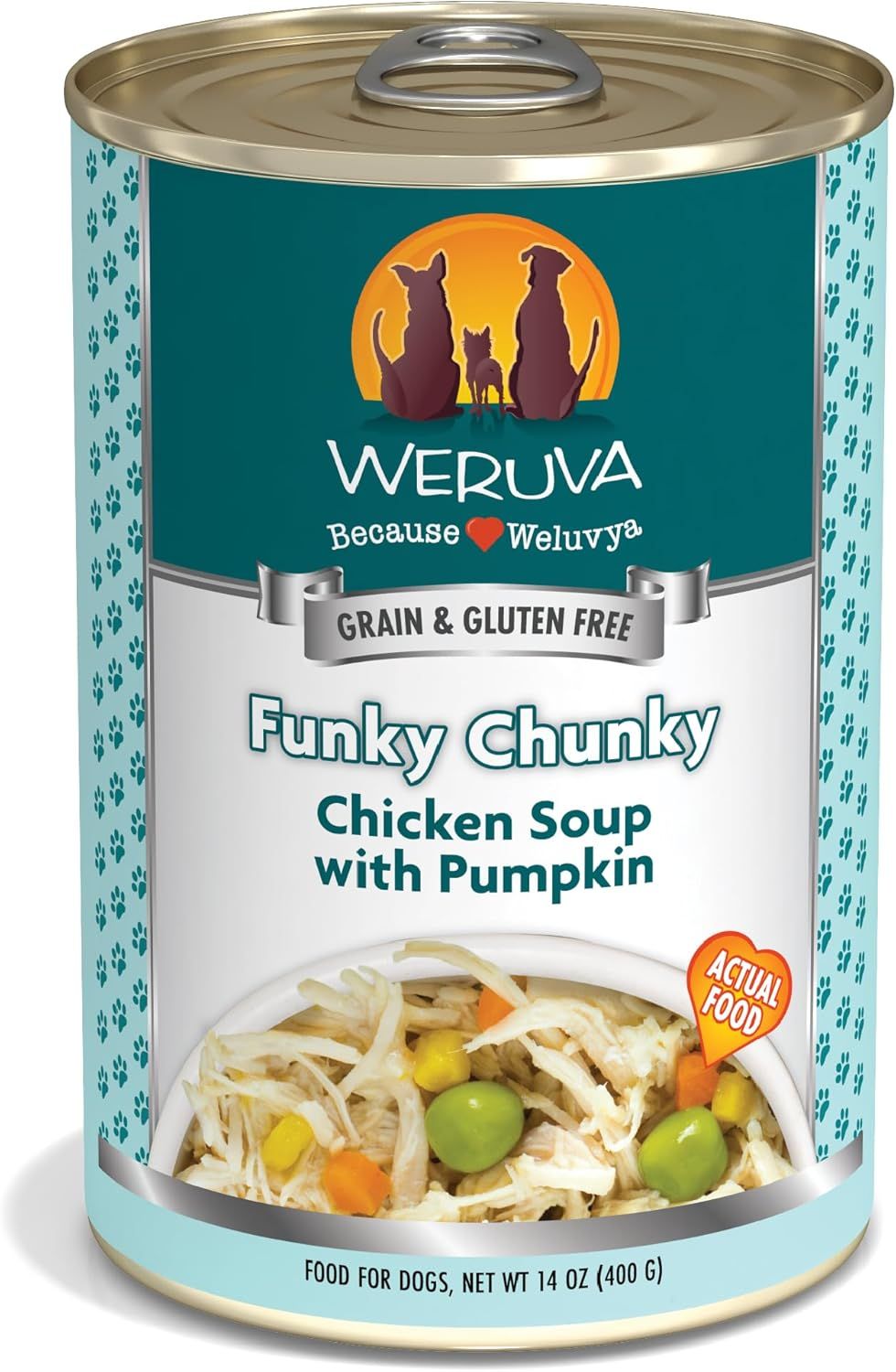 Weruva Funky Chunky Chicken Soup with Pumpkin Grain-Free Dog Food 14 oz