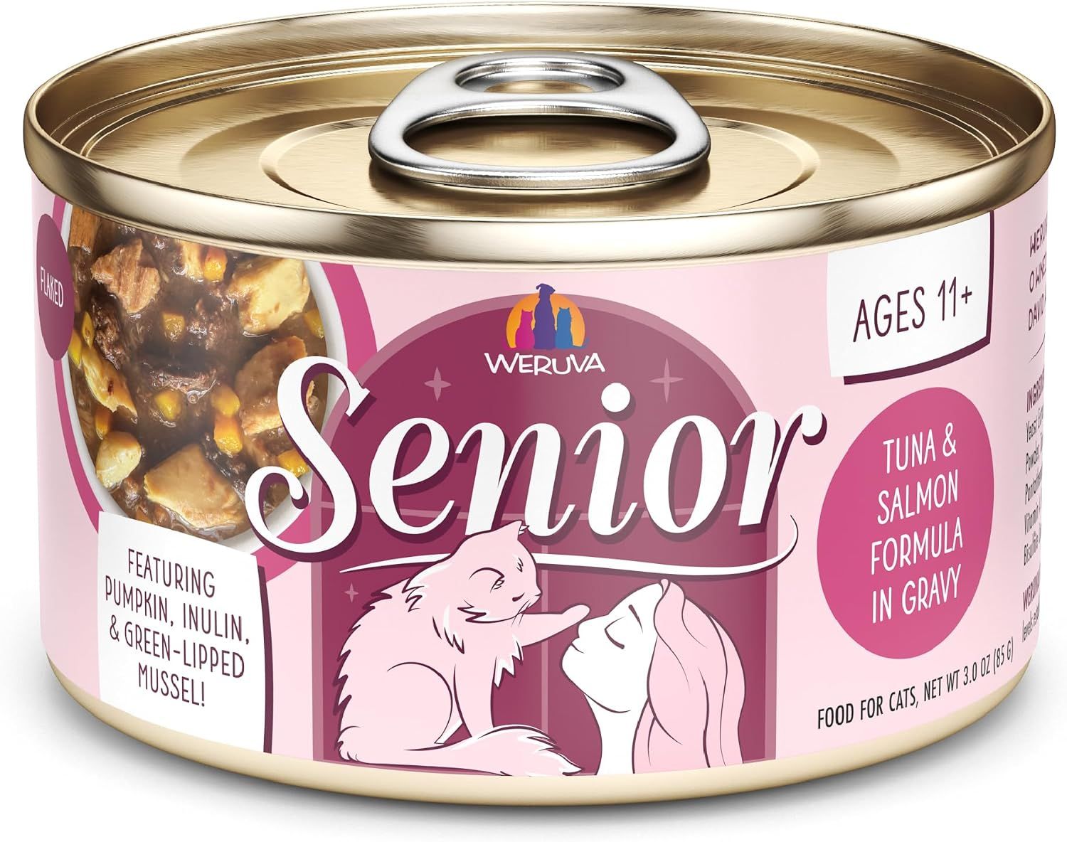 Weruva Senior Tuna &amp; Salmon Formula in Gravy Cat Food 3 oz single