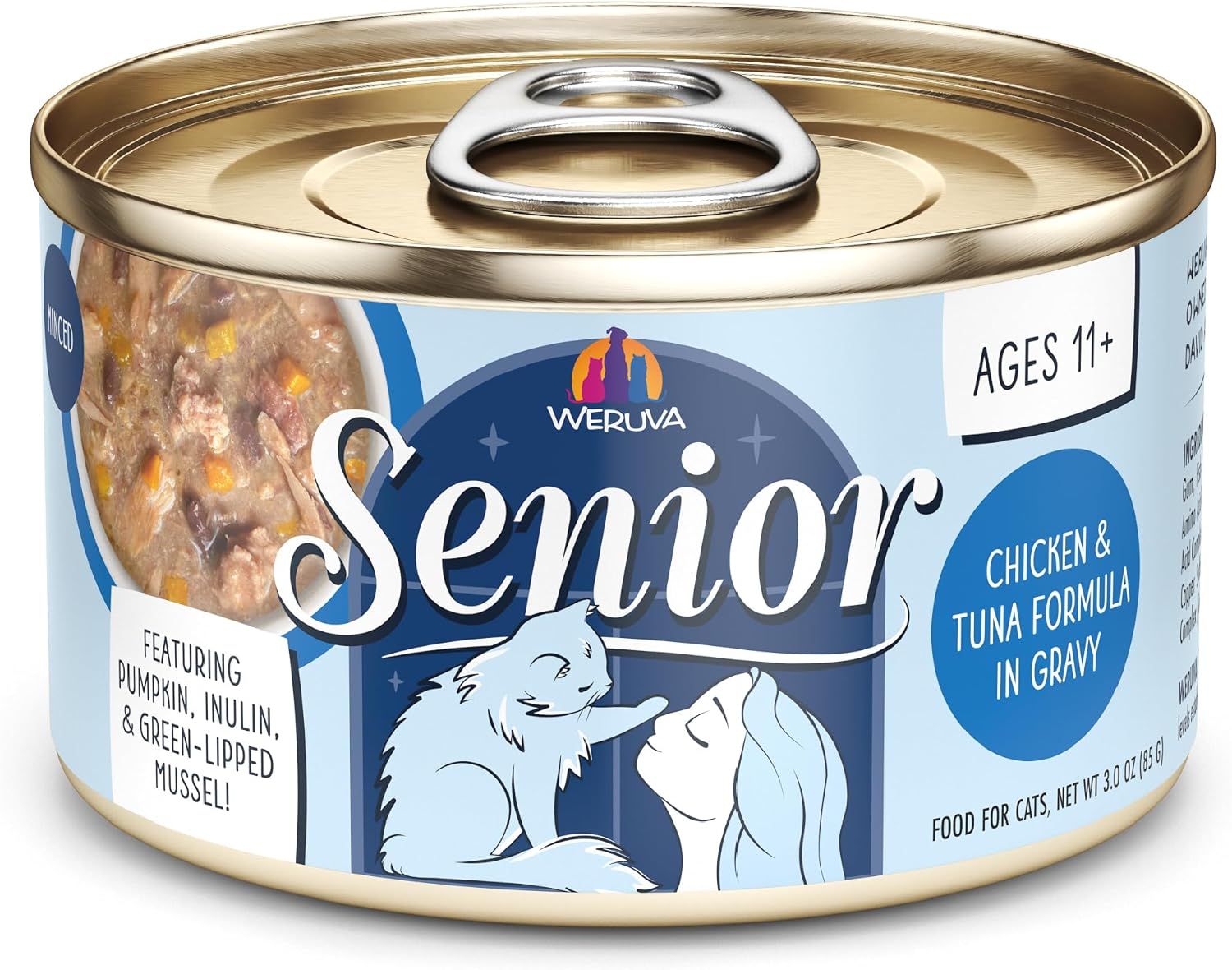 Weruva Senior Chicken &amp; Tuna Formula in Gravy Cat Food 3 oz