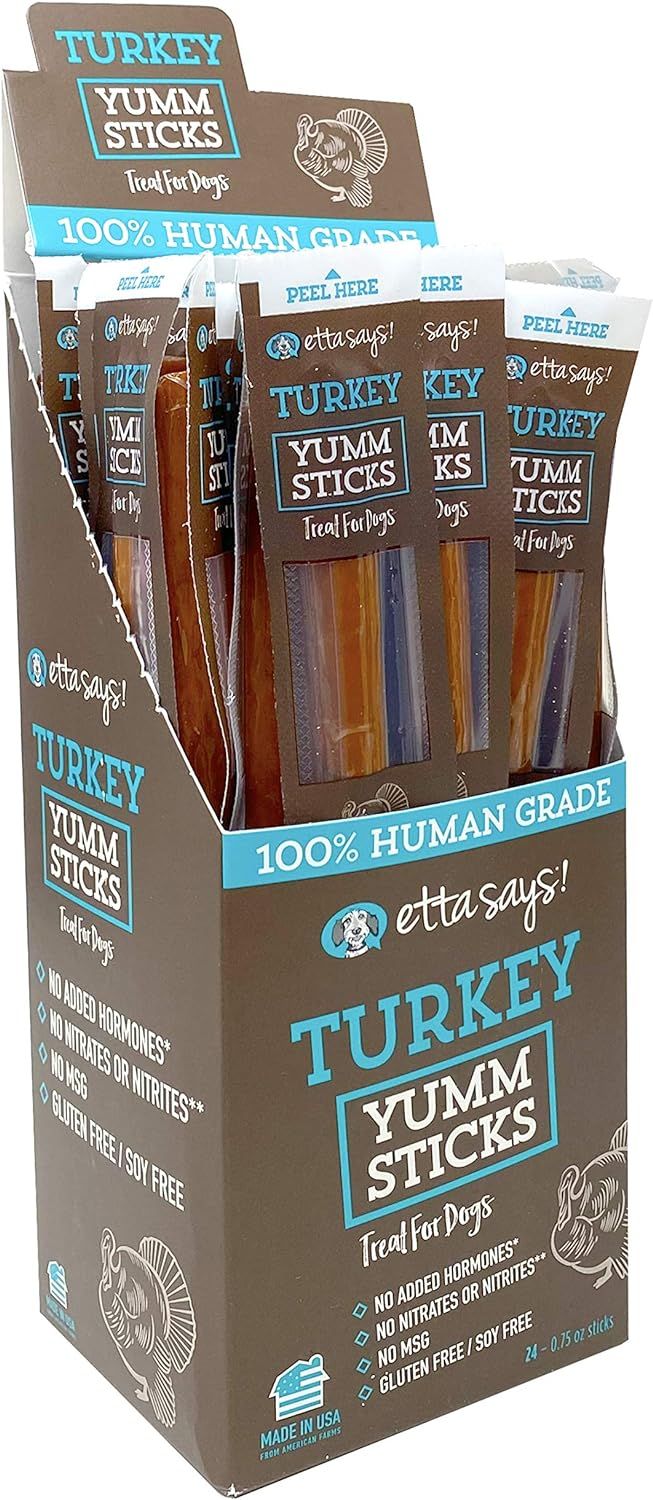 Etta Says Turkey Yumm Sticks Meat Treats for Dogs 0.75 oz
