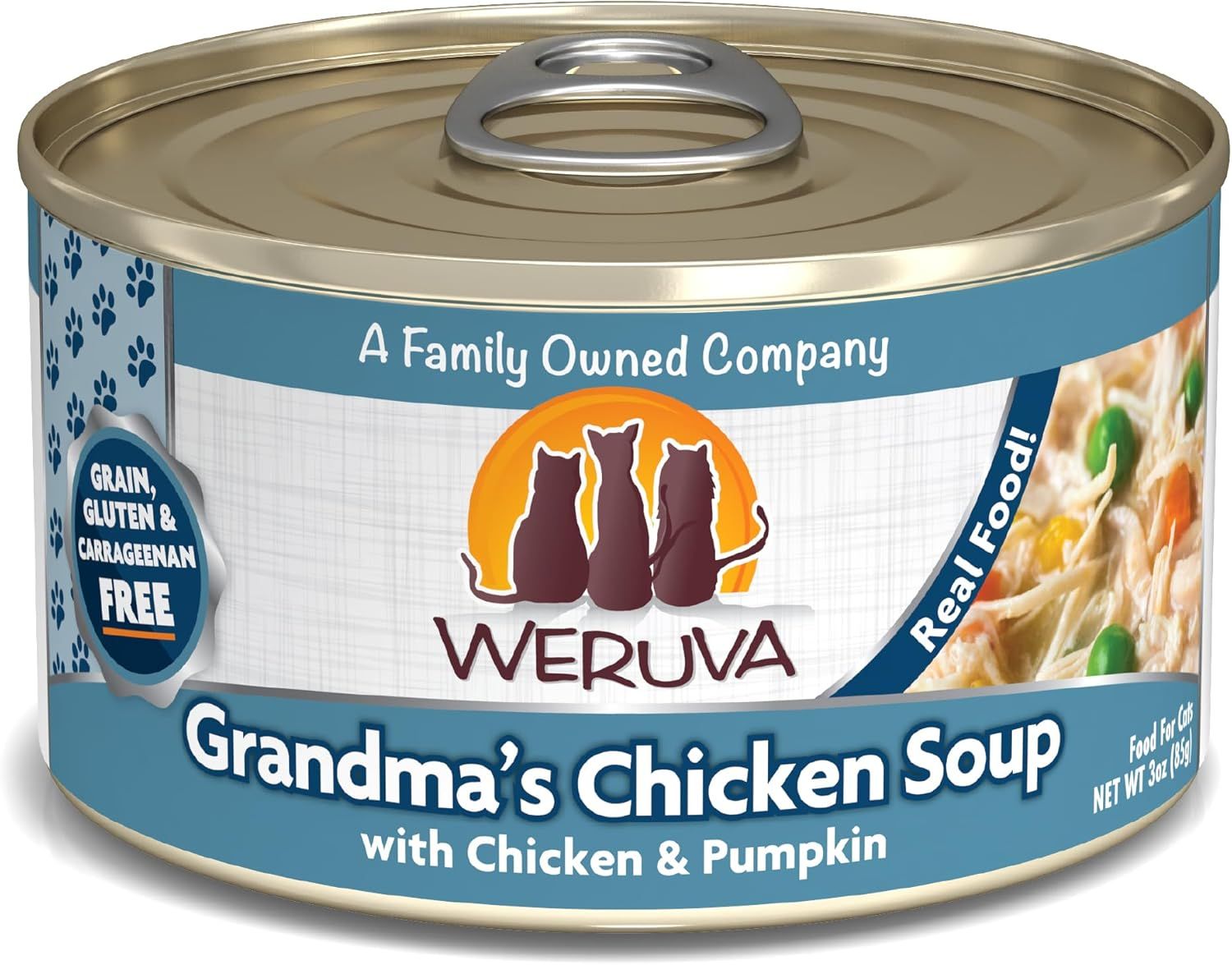Weruva Grandma&#39;s Chicken Soup with Chicken &amp; Pumpkin in Gravy Grain-Free Cat Food 3 oz