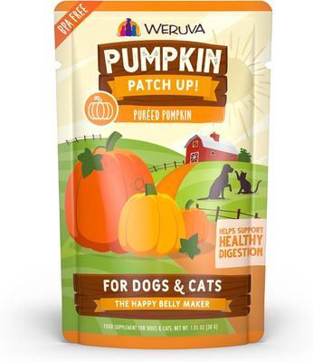 Weruva Pumpkin Patch Up! Pureed Pumpkin The Happy Belly Maker Dog &amp; Cat Supplement 2.80 oz