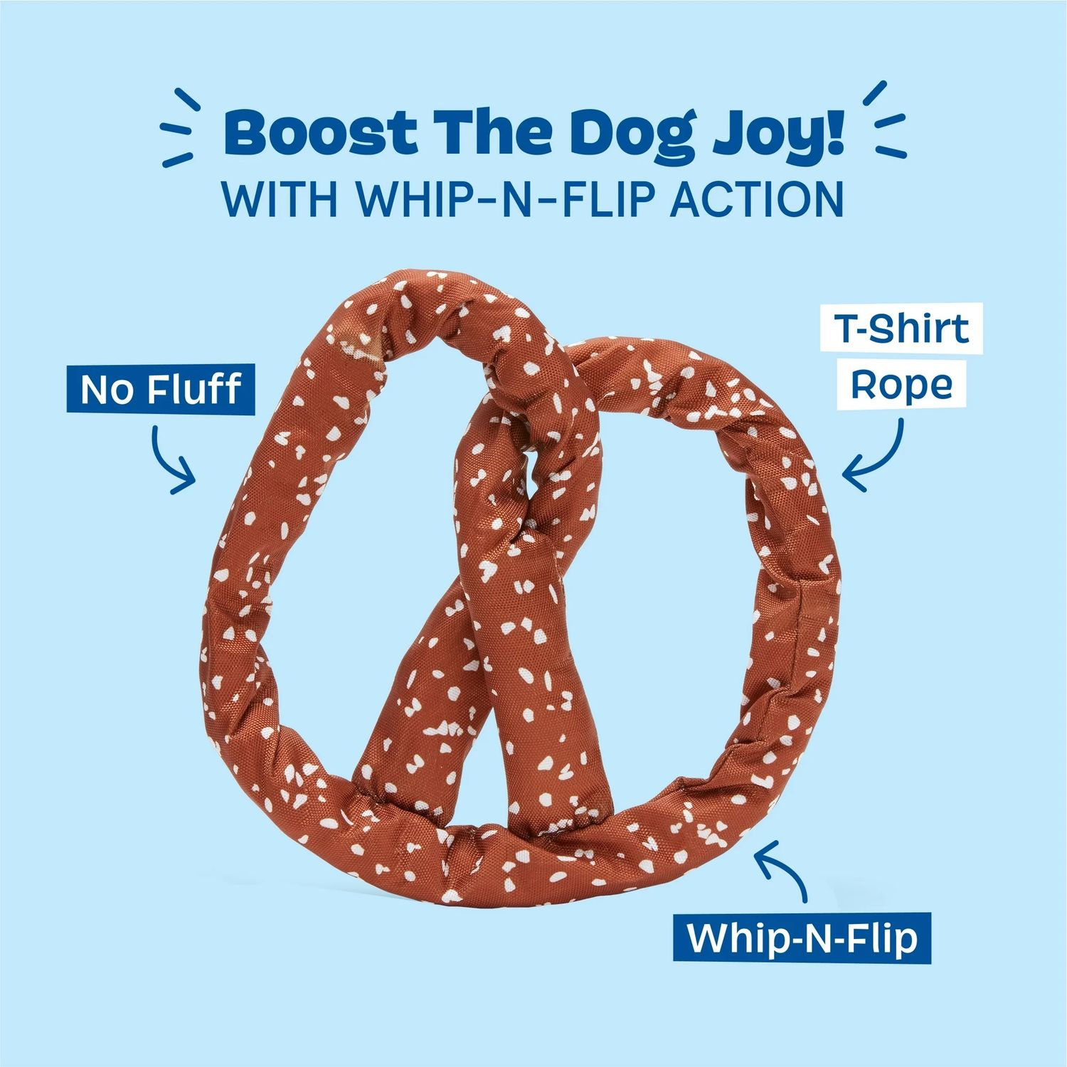 Bark Paula&#39;s Park Slope Pretzel Brown Plush Dog Toy Medium