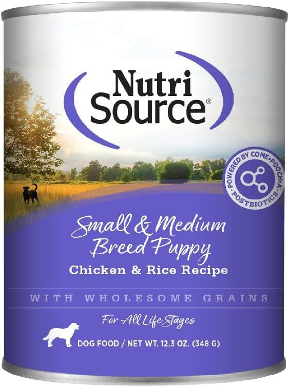 Nutrisource Small &amp; Medium Breed Puppy Recipe Can Dog Food 12.3 oz Case of 12