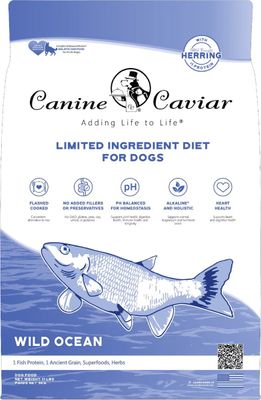 Canine Caviar Wild Ocean Entrée Alkalizing Holistic Limited Ingredient Diet Dog Food 11 lbs